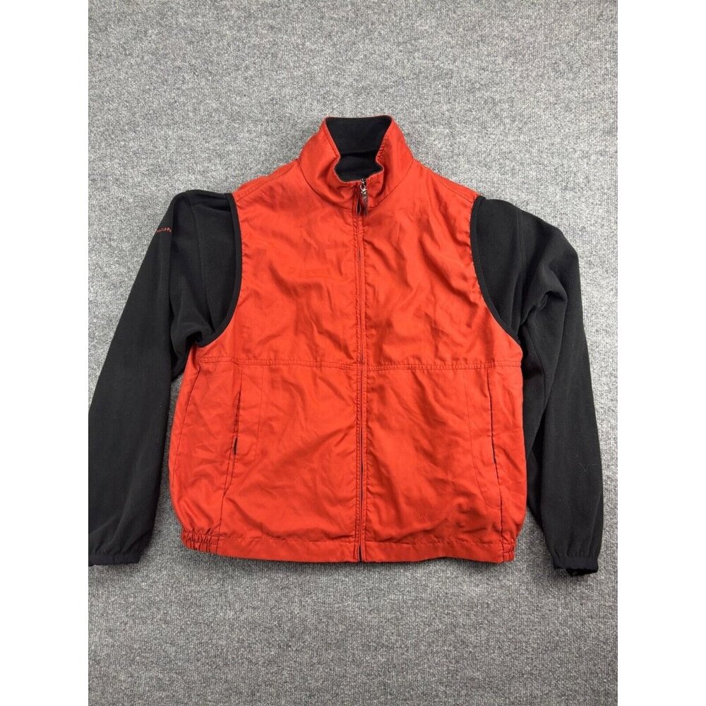 Sun Mountain Jacket Men's Large Orange‎ Black Golf Full Zip Removeable Lining